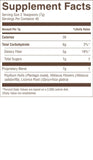 Nature's Sunshine primer plano de textura del polvo de psyllium, muestra pureza y consistencia
