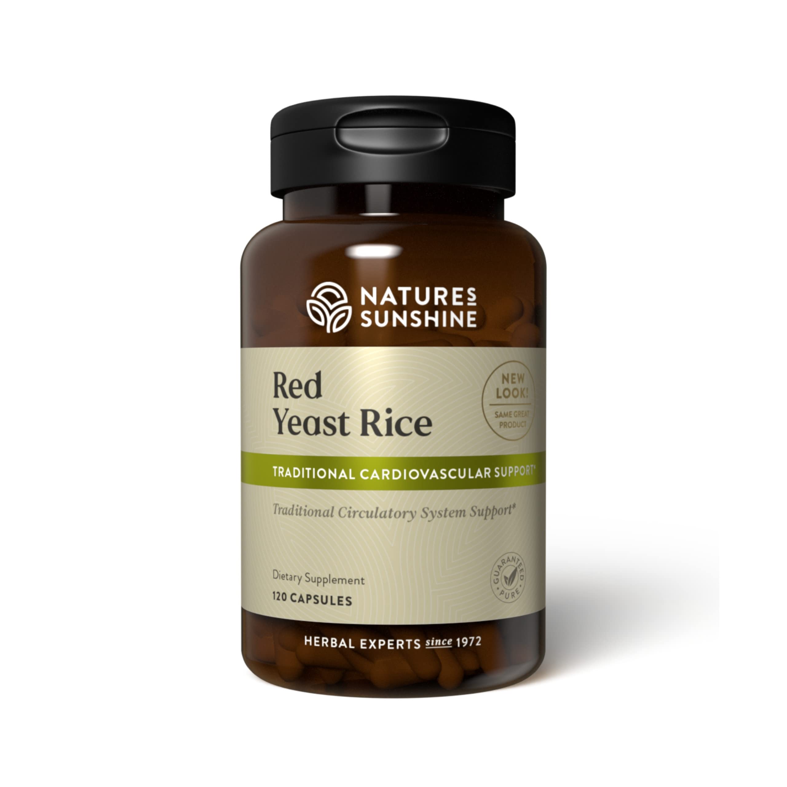 Nature's Sunshine frasco frontal mostrando 120 cápsulas y etiqueta kosher beneficio salud