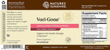 Nature's Sunshine etiqueta Vari-Gone lista de ingredientes clara
