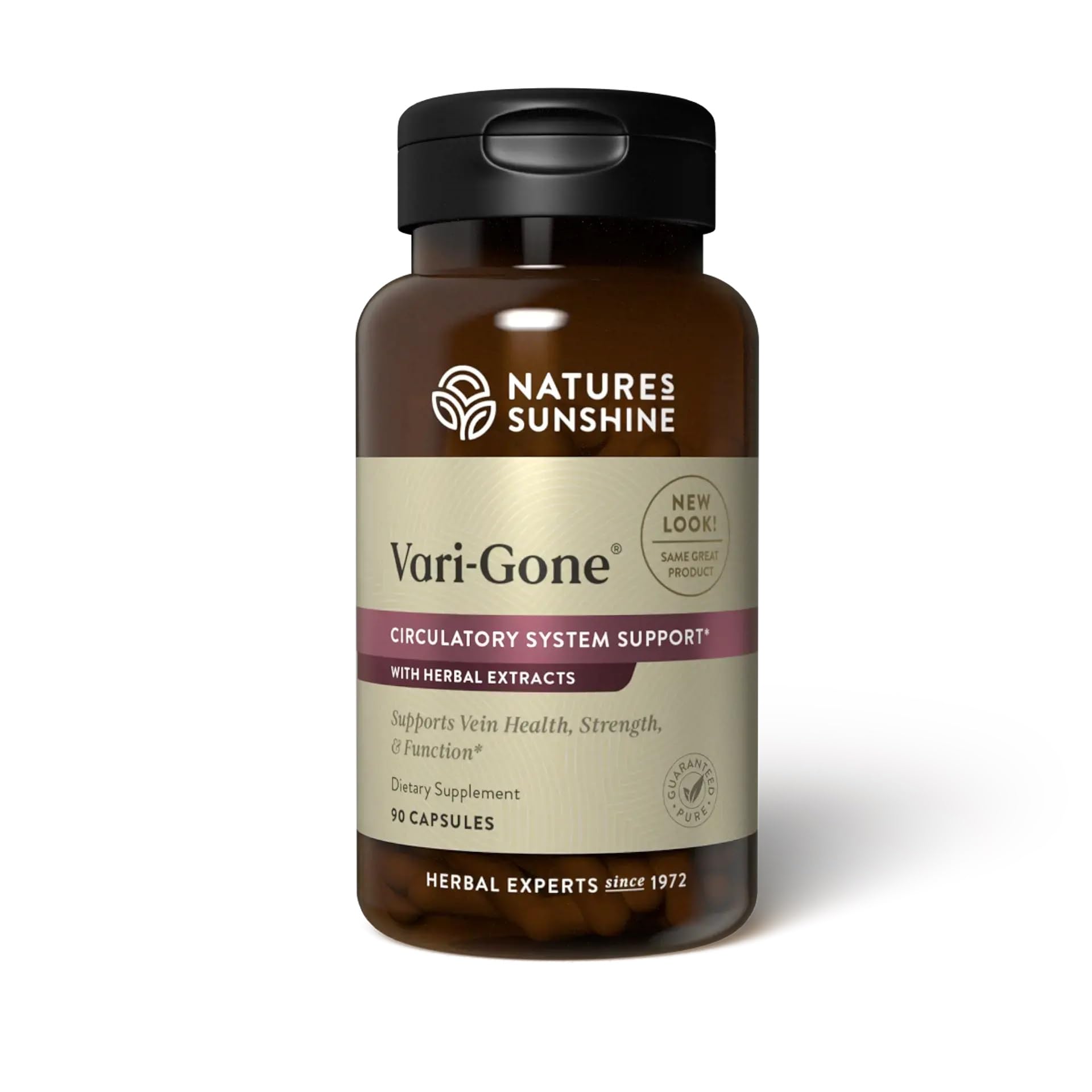 Nature's Sunshine envase Vari-Gone frente mostrando diseño y beneficios