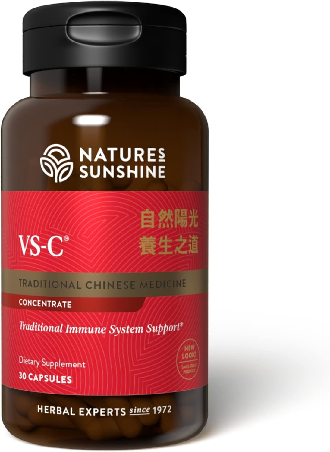 Nature's Sunshine envase frontal del VS-C TCM Concentrate, soporte tradicional