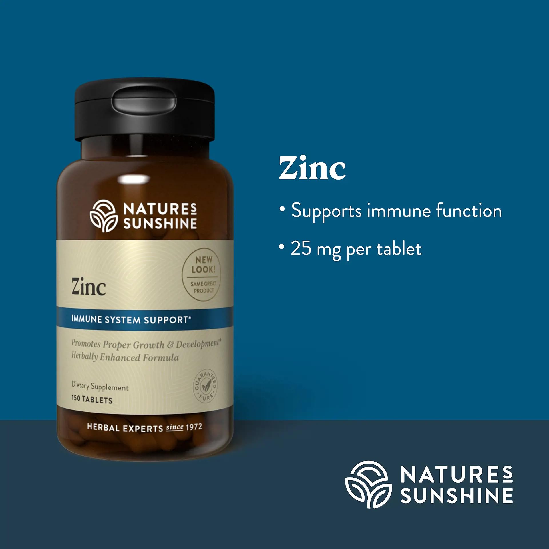 Nature's Sunshine tabletas en mano para comparar tamaño y facilidad de toma
