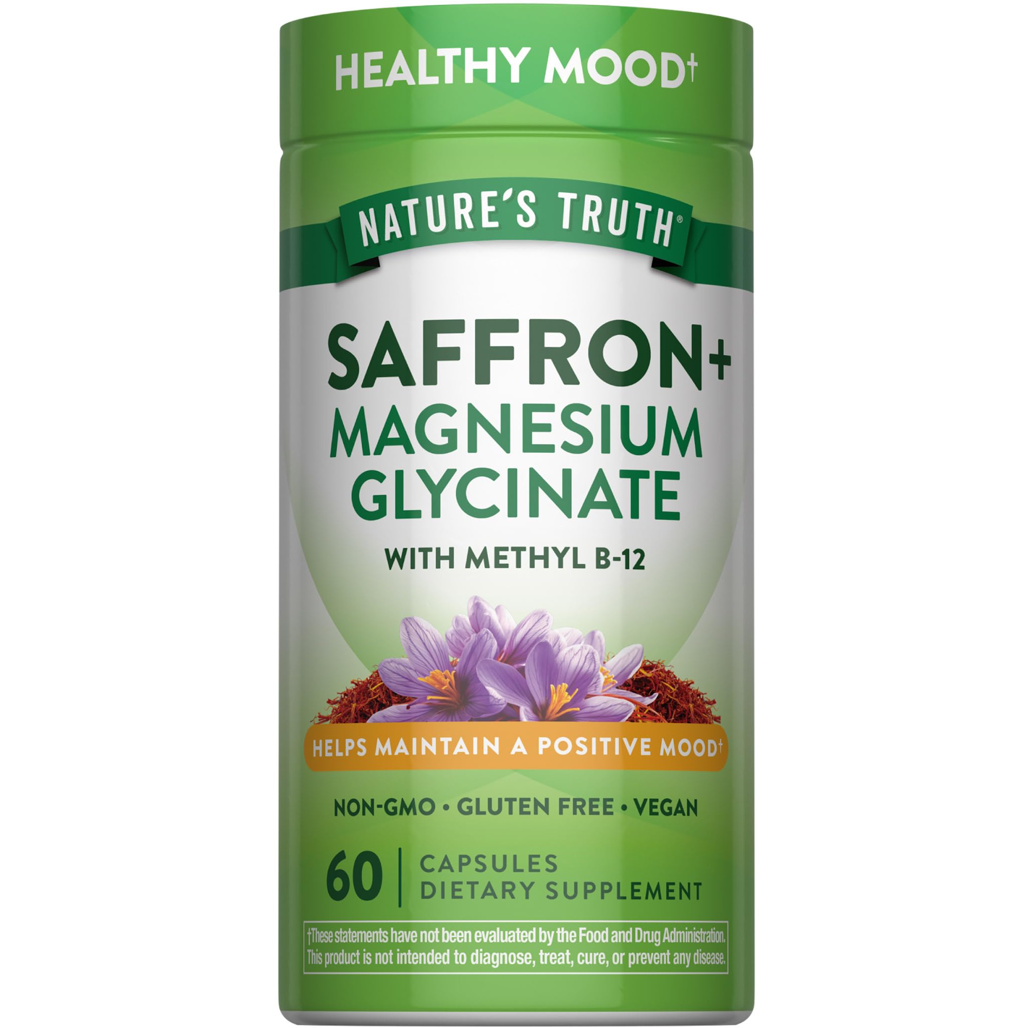 Nature's Truth envase frontal mostrando fórmula vegana y beneficios claros