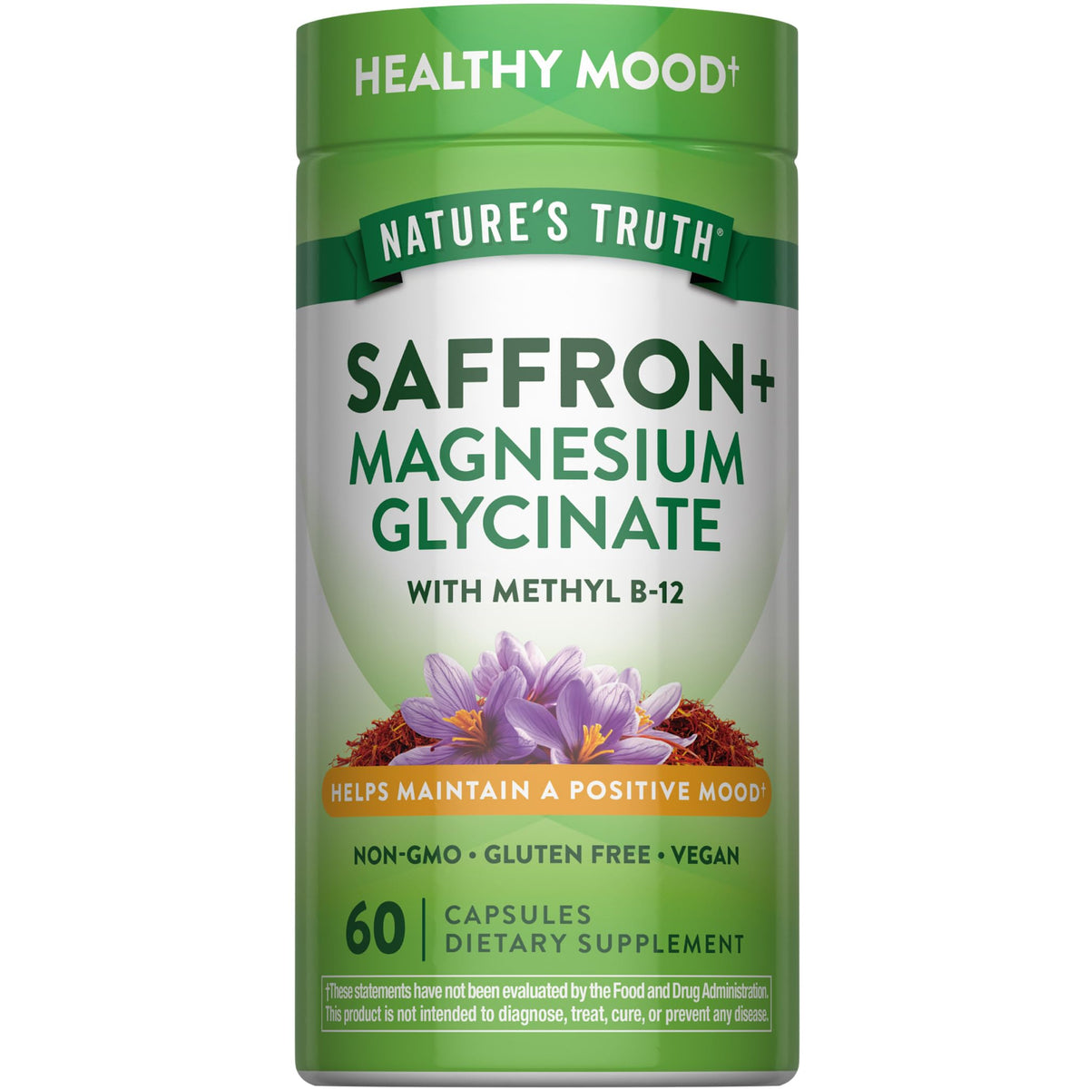 Nature's Truth envase frontal mostrando fórmula vegana y beneficios claros