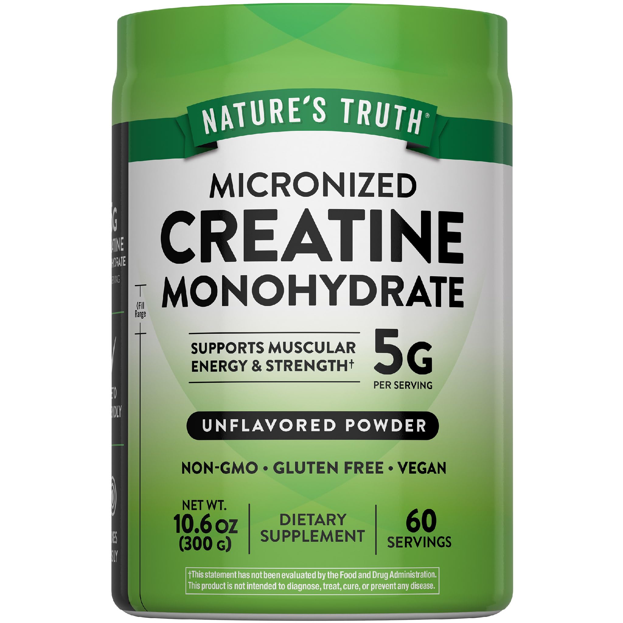 Nature's Truth bote frontal del producto mostrando etiqueta y beneficios