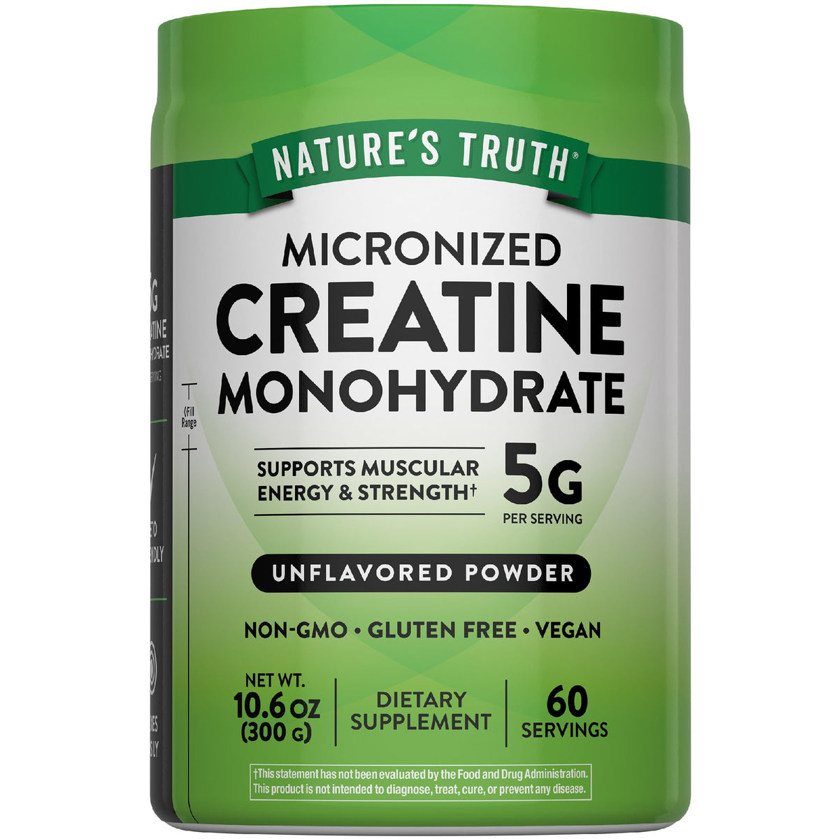 Nature's Truth bote frontal del producto mostrando etiqueta y beneficios