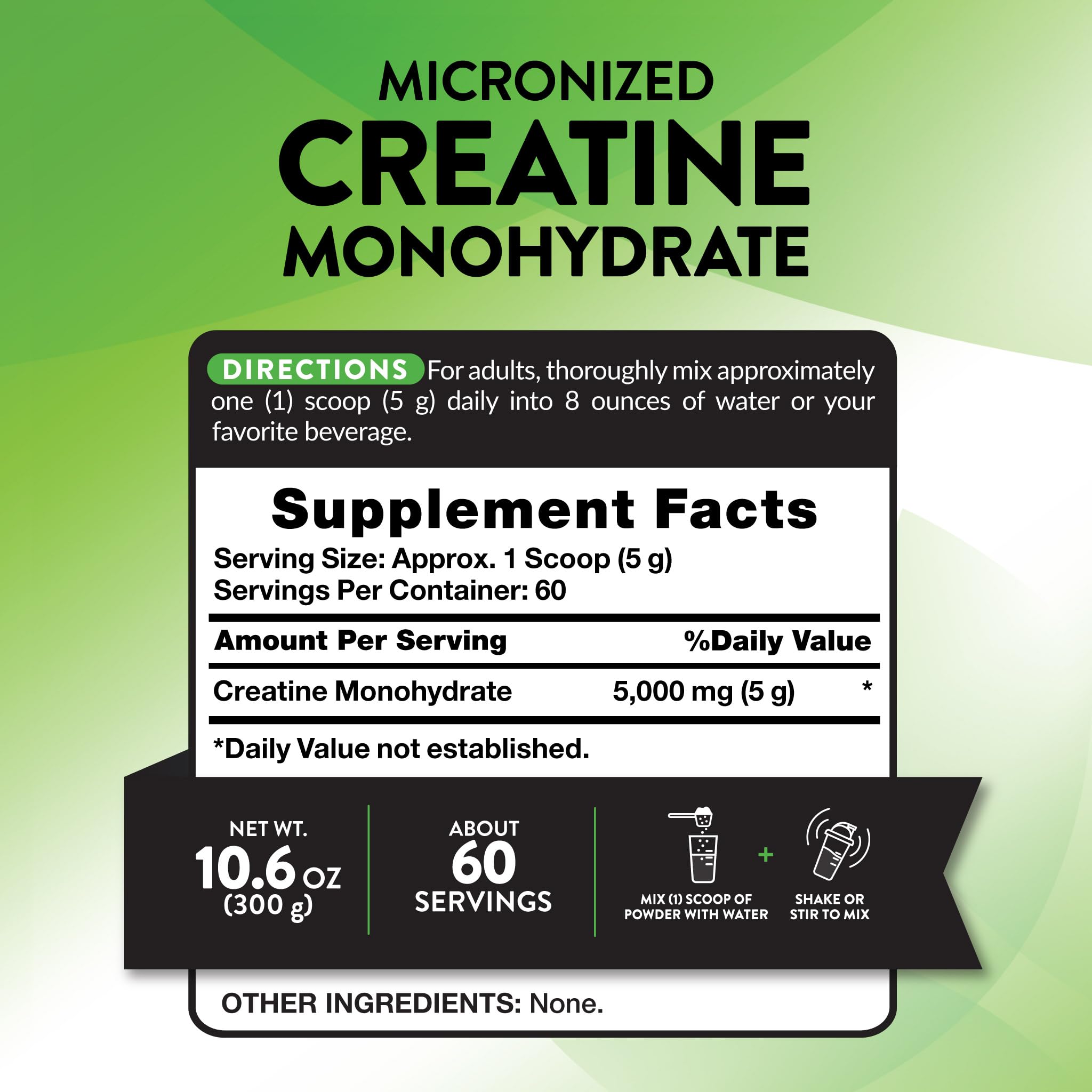 Nature's Truth polvo micronizado en primer plano, fácil disolución