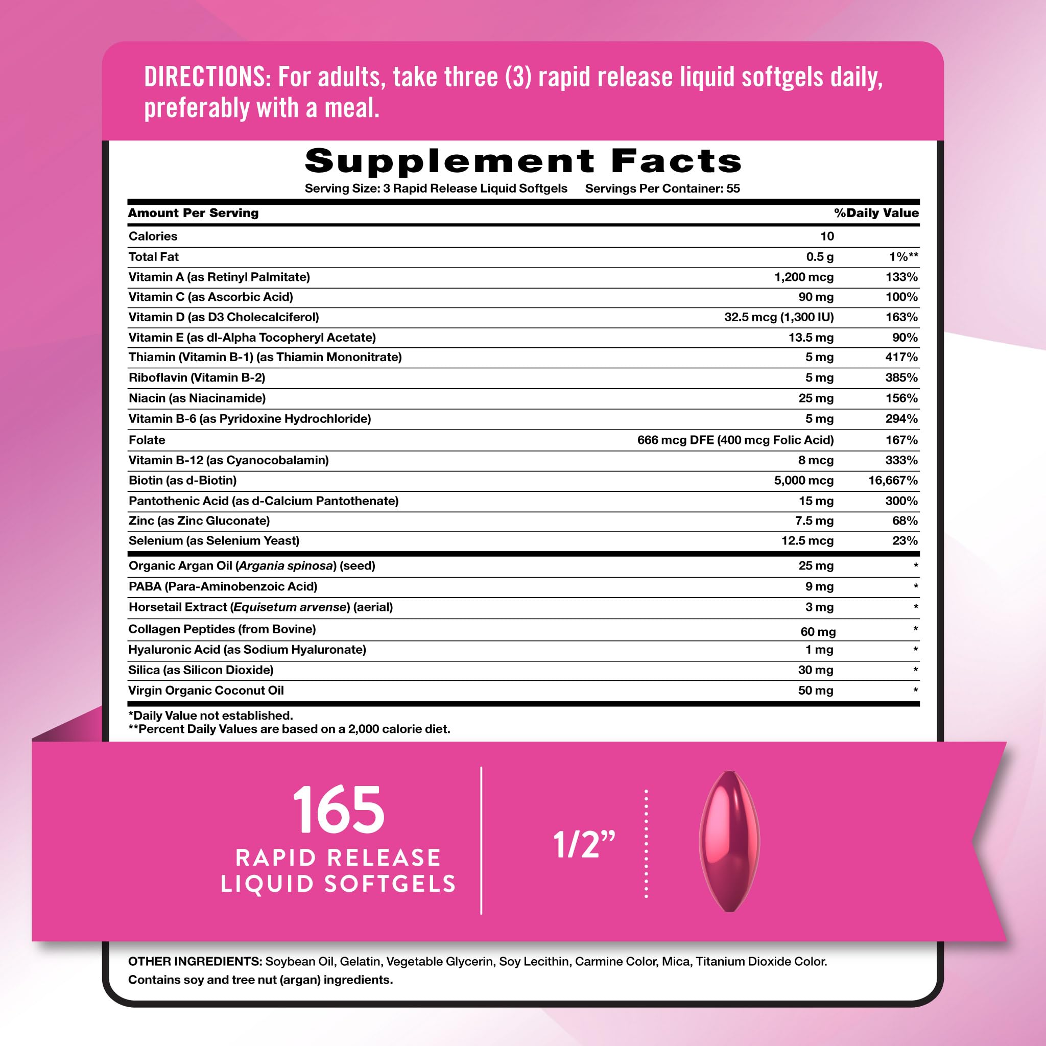 Nature's Truth primer plano de softgel transparente y nutritivo