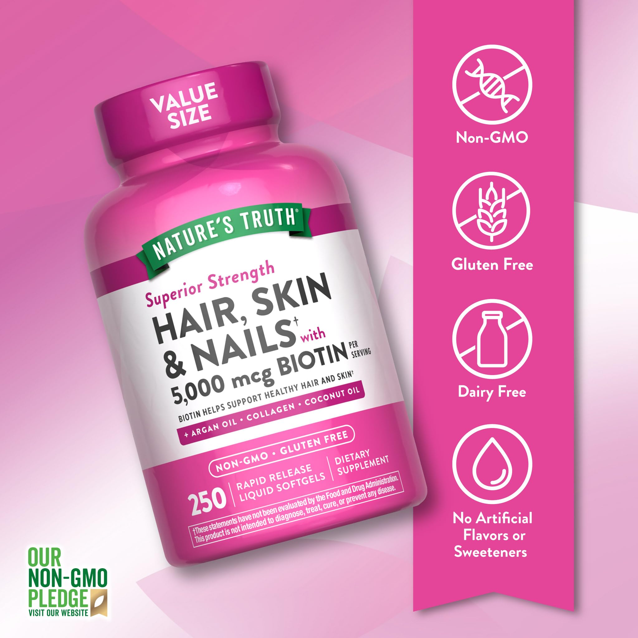 Nature's Truth etiqueta de ingredientes mostrando vitaminas y transparencia