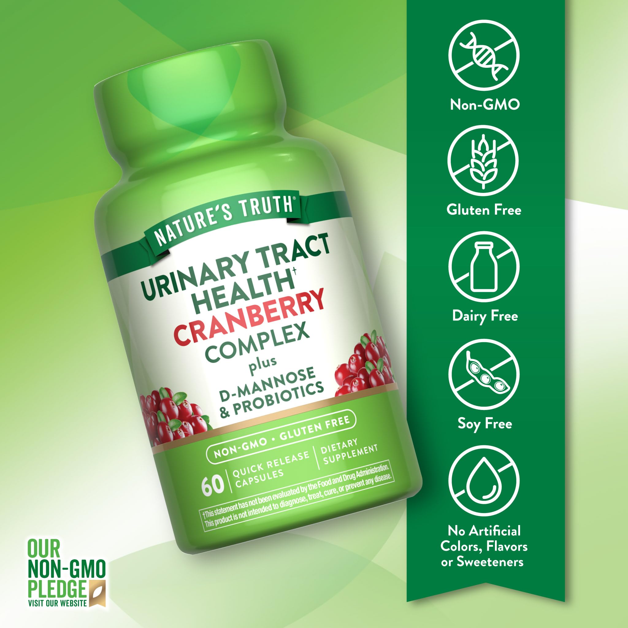 Nature's Truth etiqueta abierta destacando ingredientes y transparencia