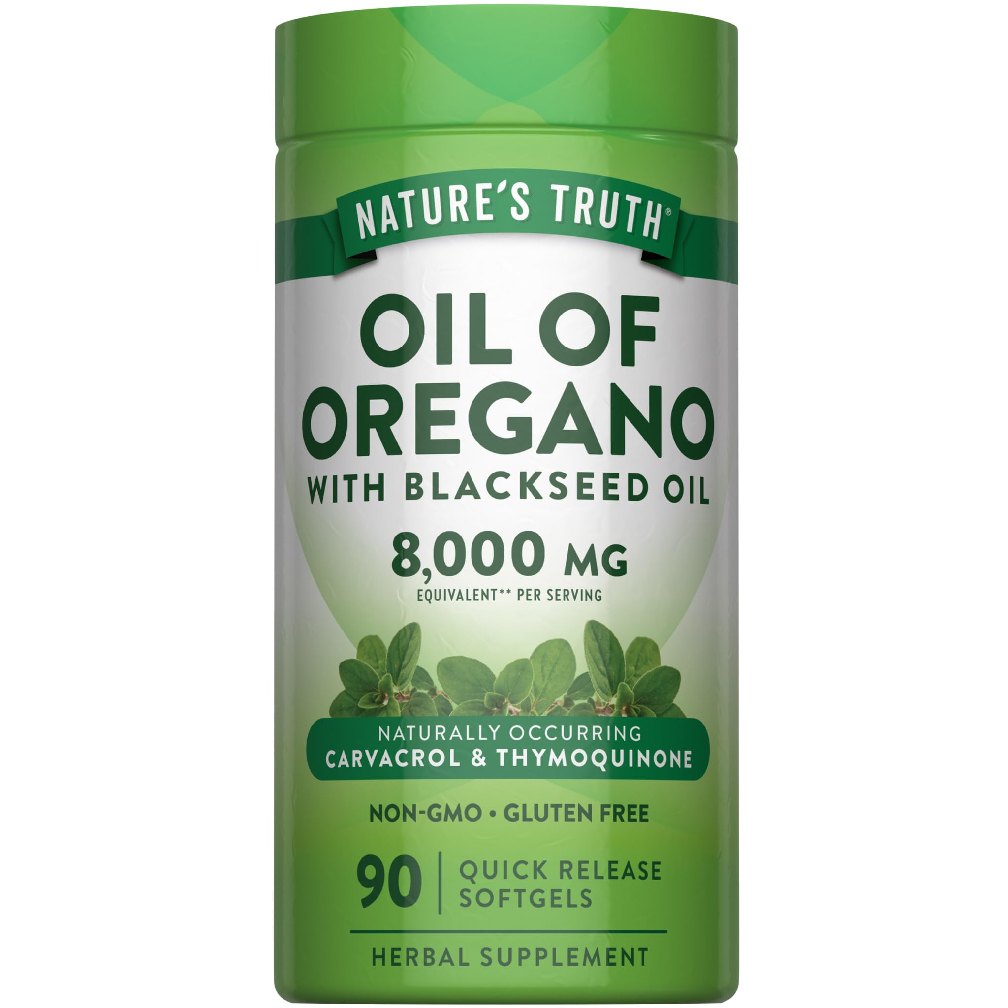 Nature's Truth frasco frontal mostrando 90 softgels y la marca