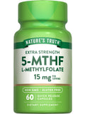 Nature's Truth frasco L‑Methylfolate frente muestra fuerza extra