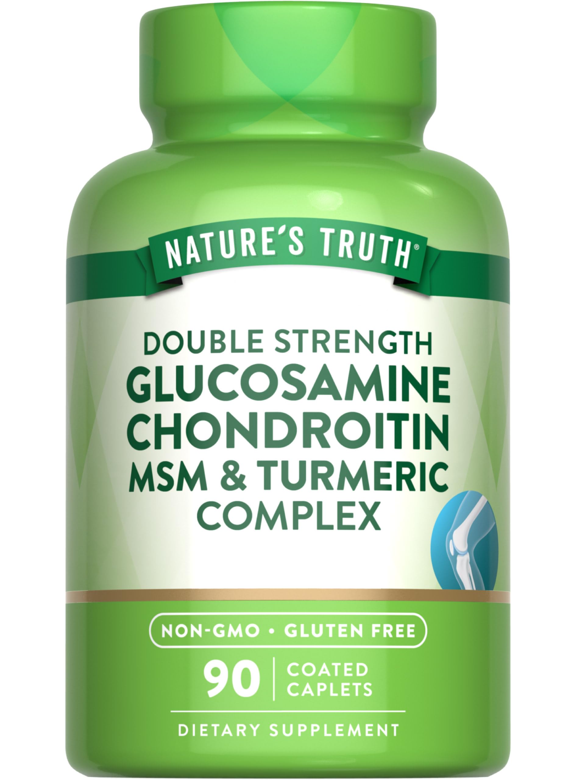 Nature's Truth frente del empaque mostrando 90 caplets y beneficios claros