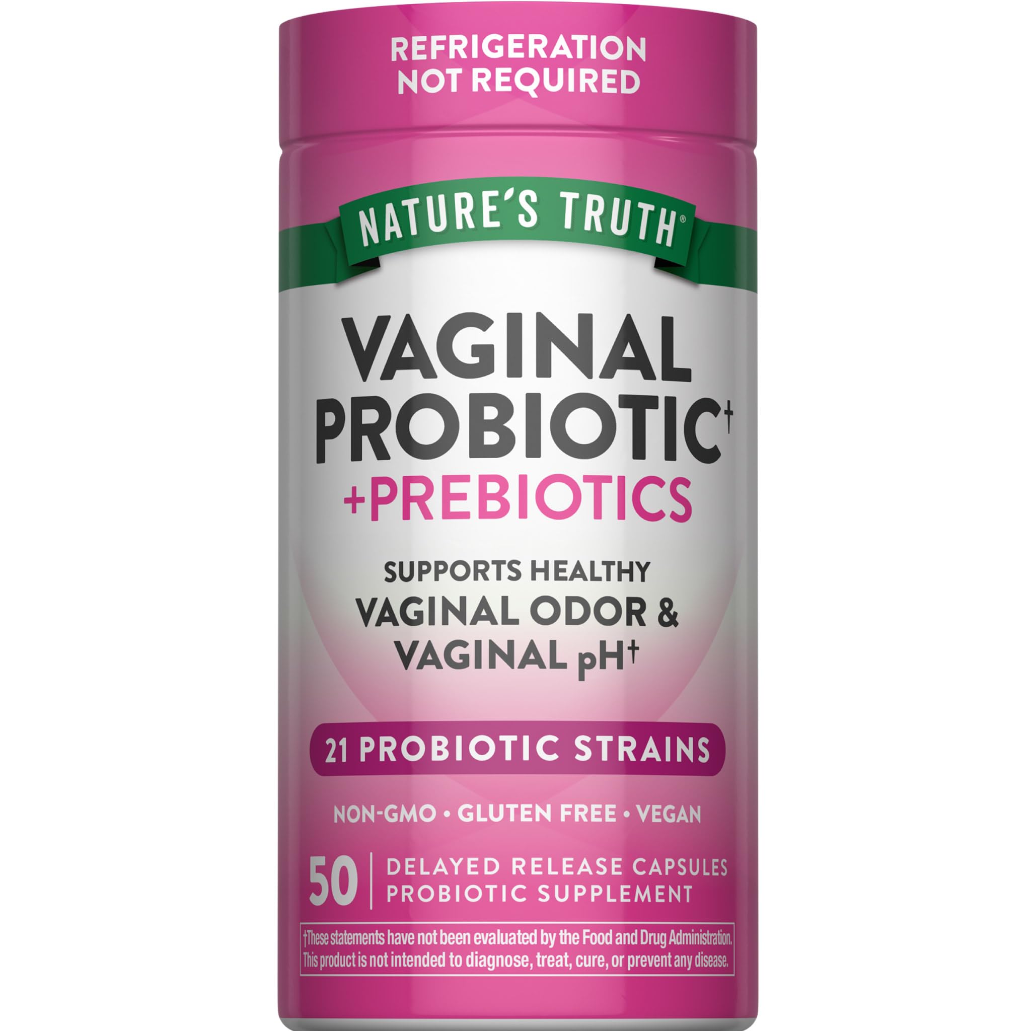 Nature's Truth frente del envase mostrando producto y beneficio de equilibrio