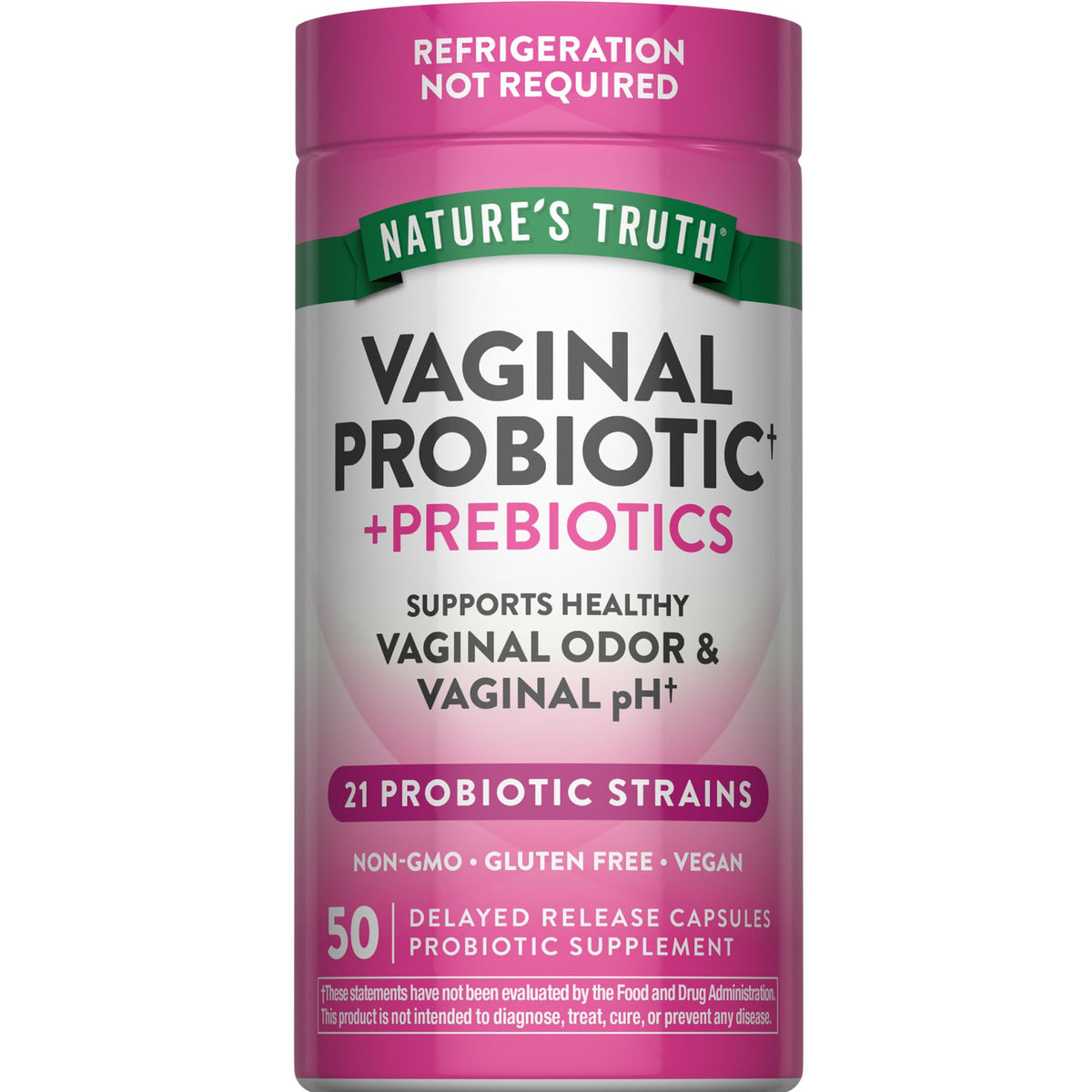Nature's Truth frente del envase mostrando producto y beneficio de equilibrio
