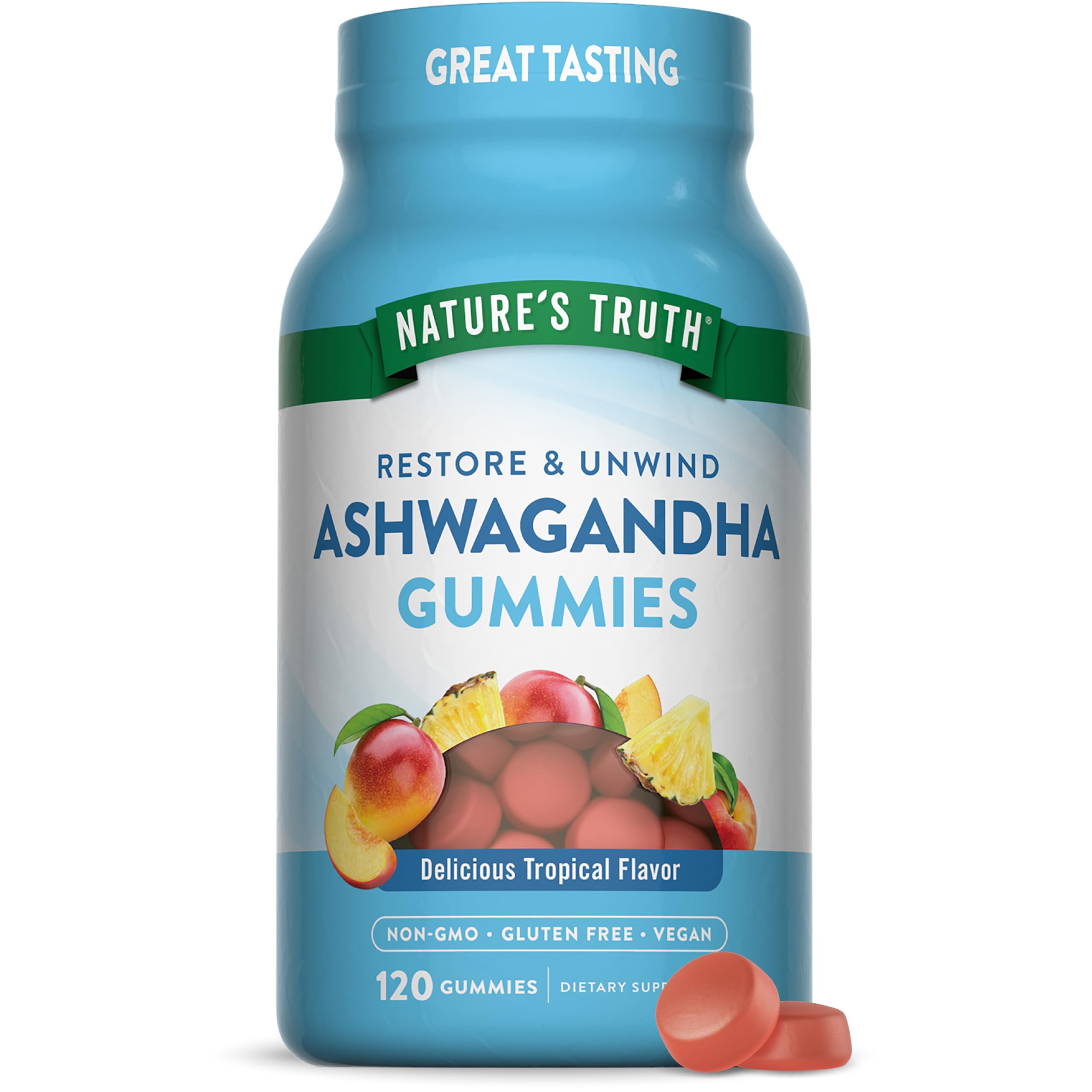 Nature's Truth envase frontal 120 gominolas que facilita compra y almacenamiento