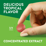 Nature's Truth gominolas sobre fondo tropical destacando sabor natural y vegano