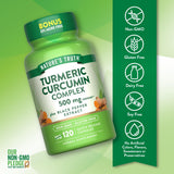 Nature's Truth raíz de cúrcuma como ilustración del ingrediente principal natural