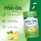 Etiqueta nutricional e ingredientes de Nature's Truth mostrando contenido de omega‑3