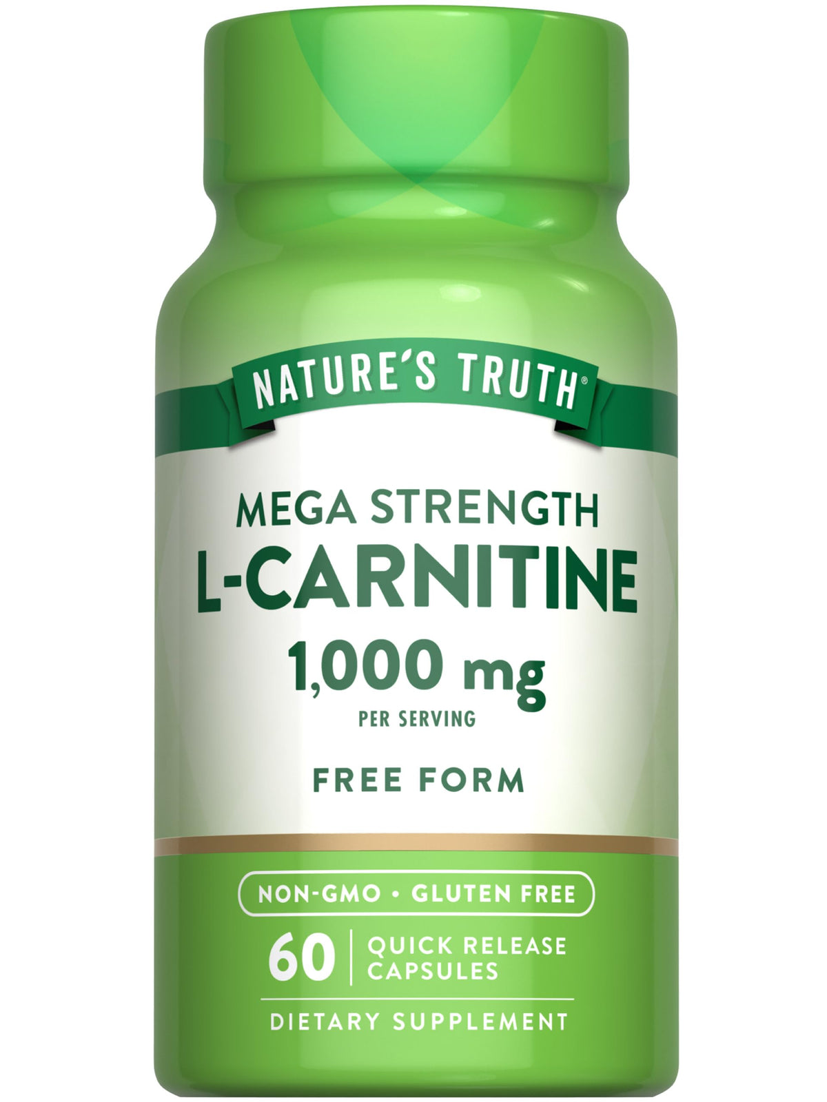 Nature's Truth envase frontal mostrando 60 cápsulas y beneficios claros