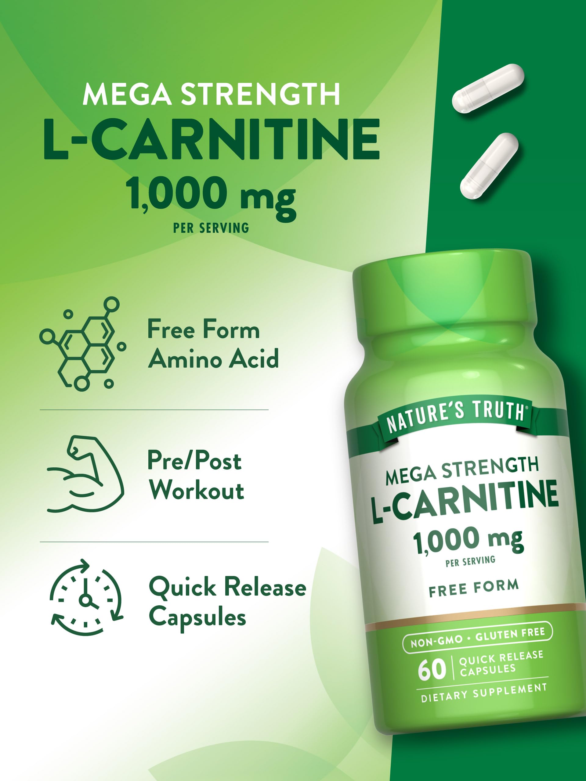 Nature's Truth cápsula junto a regla para comparar tamaño y dosificación