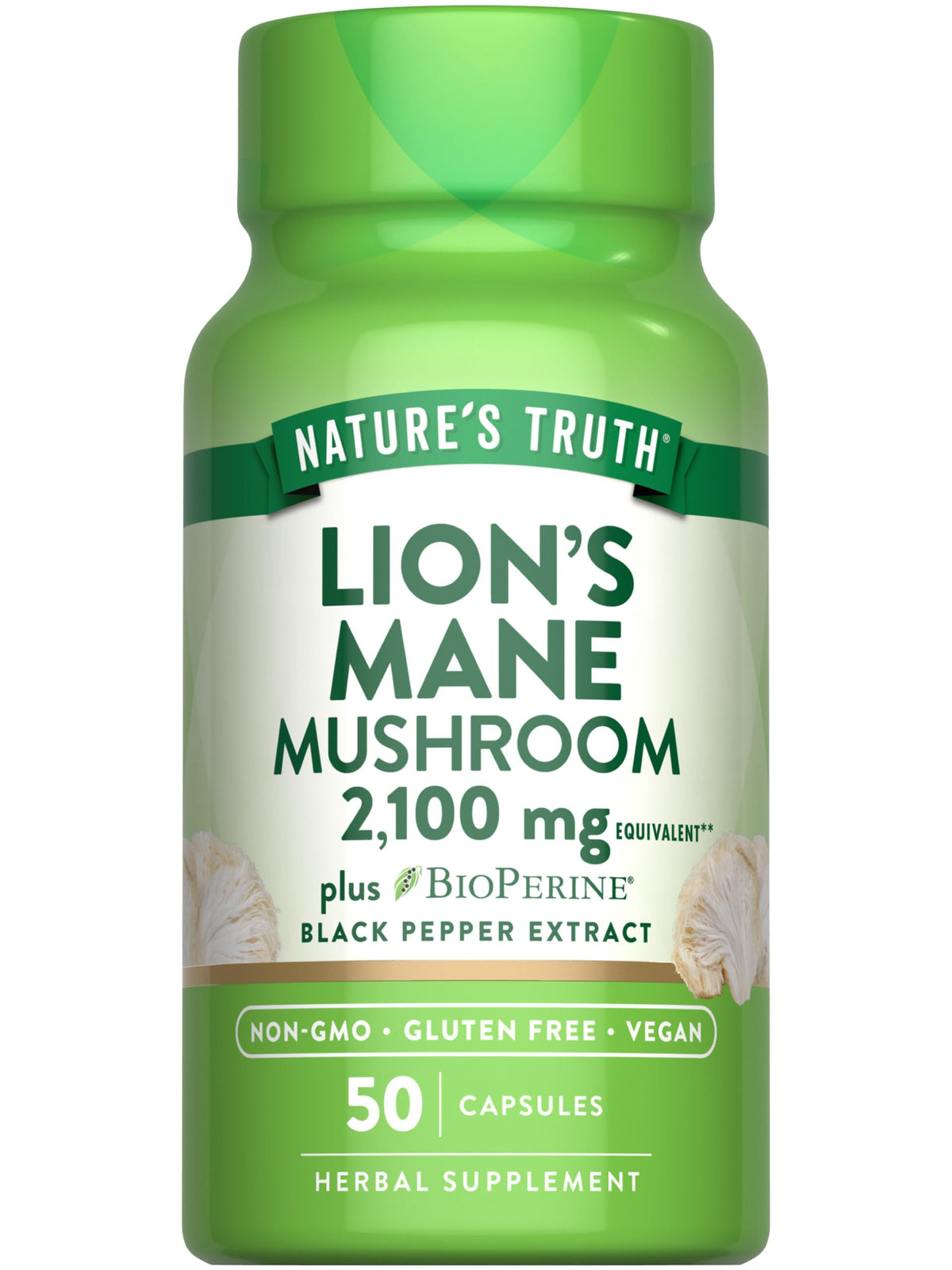 Nature's Truth frasco frontal mostrando etiqueta clara y beneficios