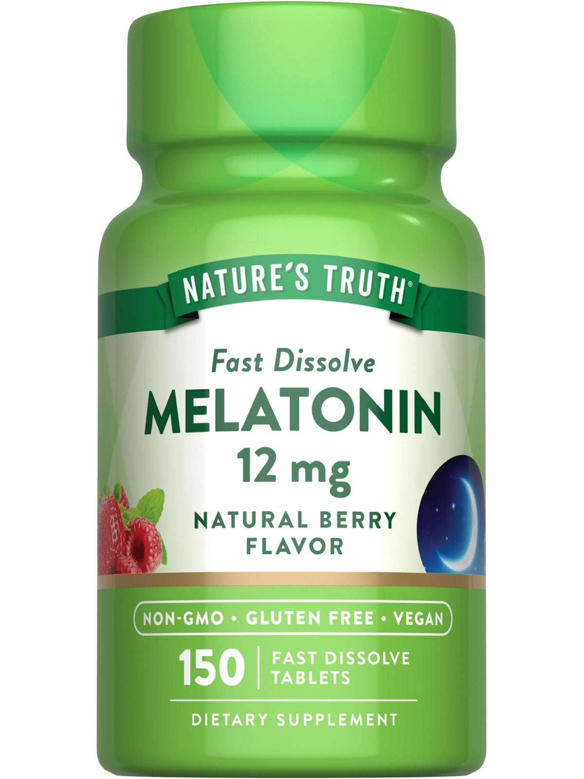 Nature's Truth frasco frontal mostrando 150 tabletas y beneficios claros