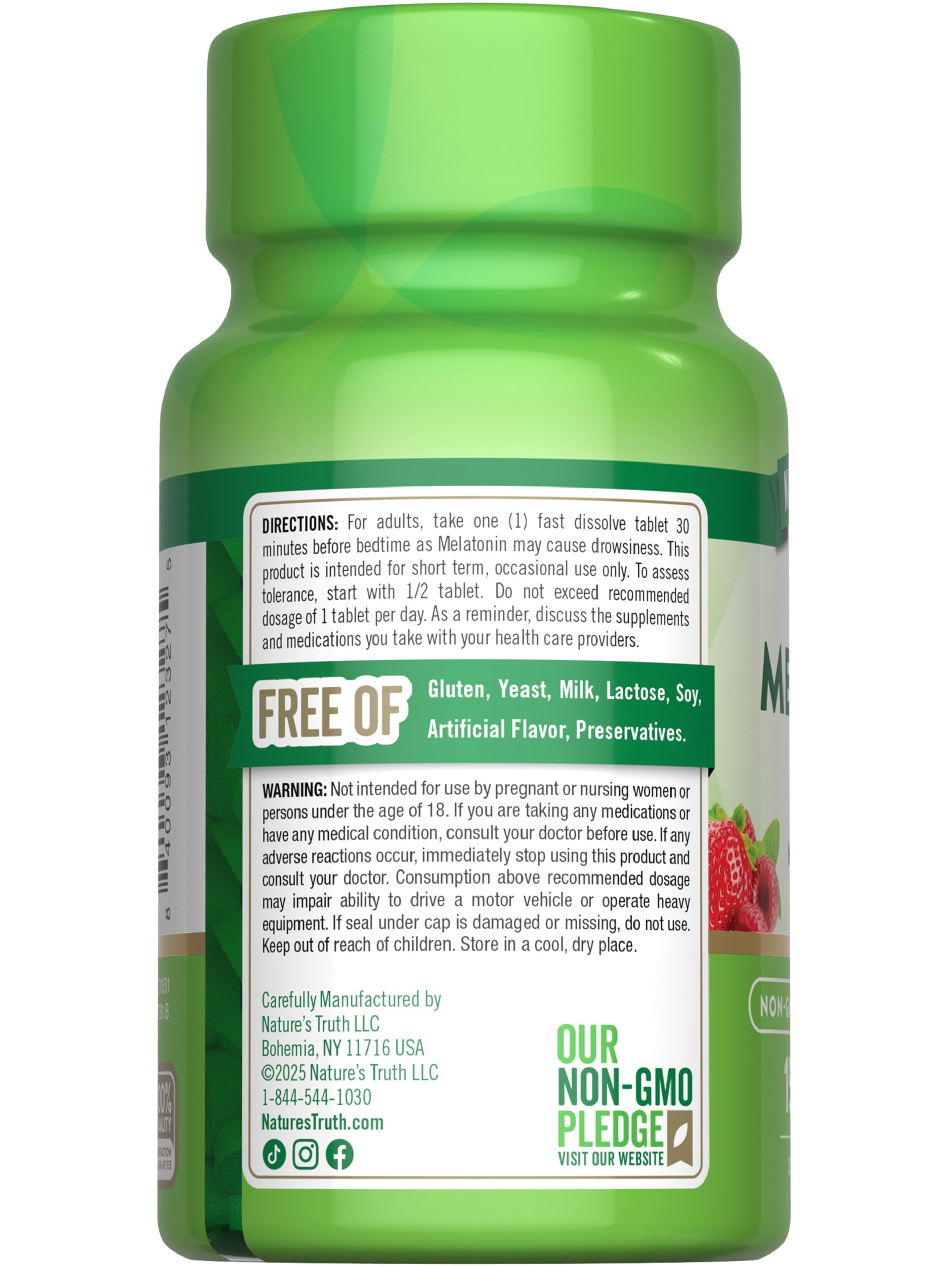 Nature's Truth producto en ambiente nocturno, apoyo a la rutina de noche