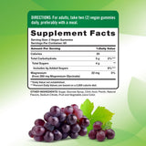 Nature's Truth textura de gomita sabor uva agria, masticable y apetecible