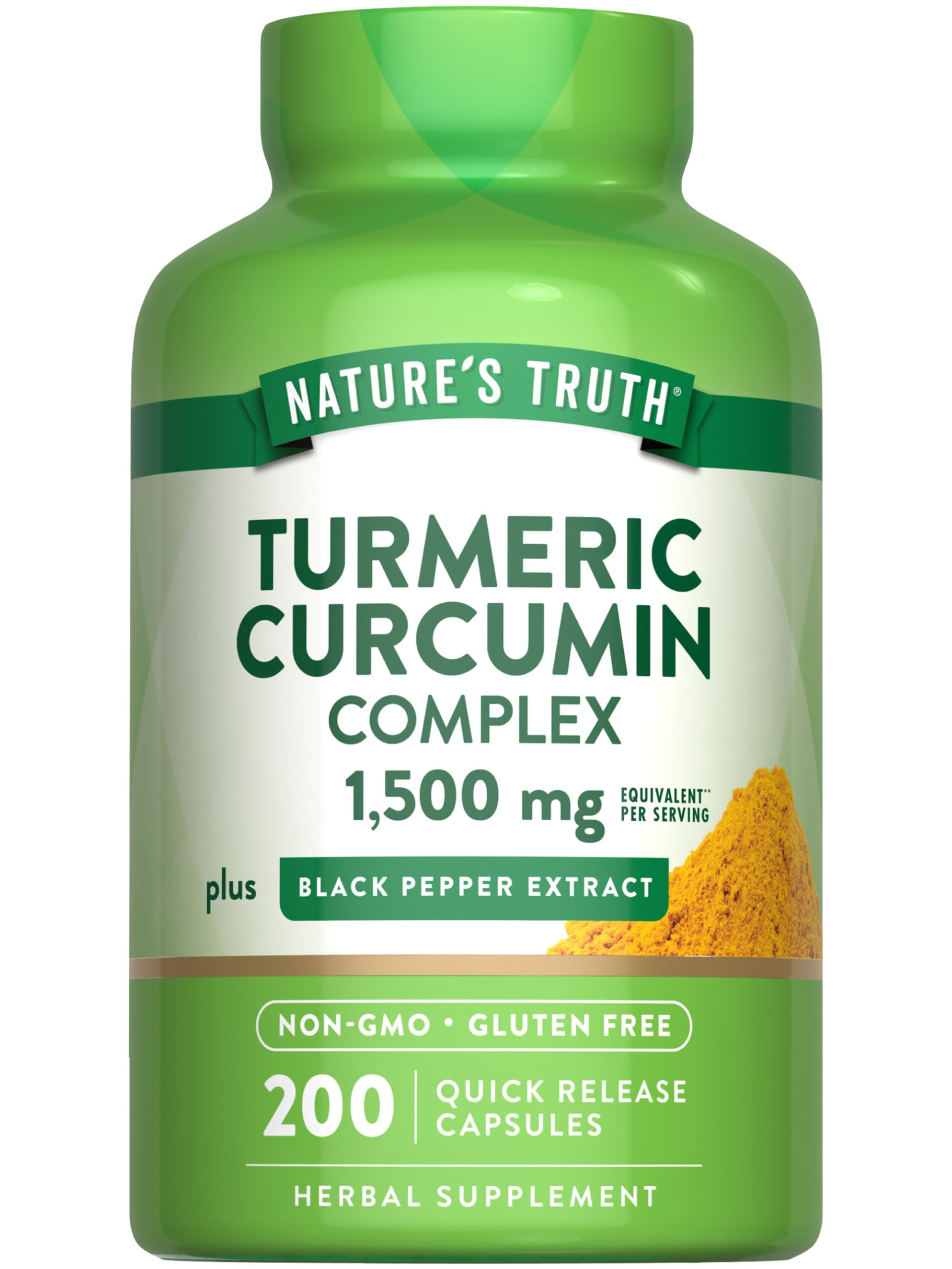 Nature's Truth envase frontal mostrando 200 cápsulas y beneficios claros