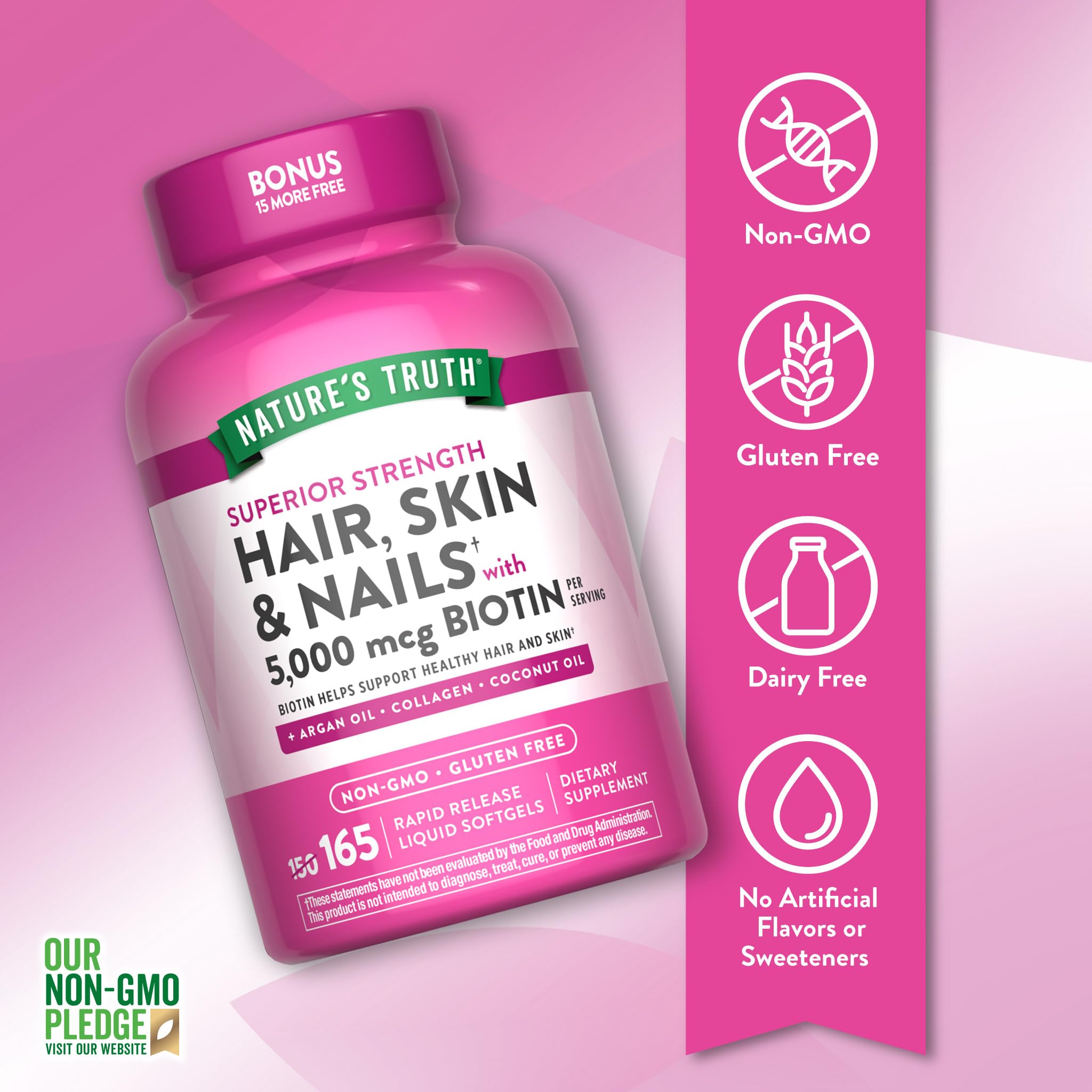 Nature's Truth softgel en mano listo para tomar con facilidad
