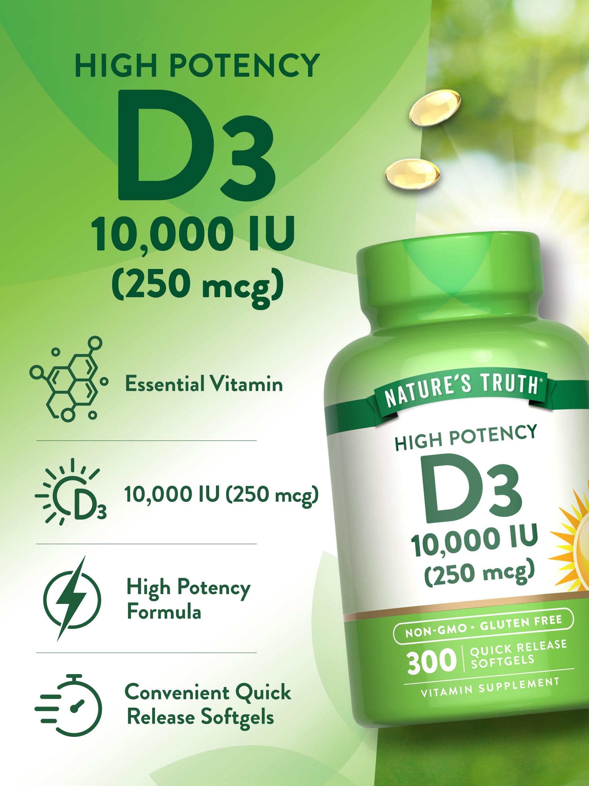 Nature's Truth etiqueta nutricional clara para conocer ingredientes y dosis