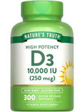 Nature's Truth envase frontal mostrando 300 cápsulas para suministro prolongado