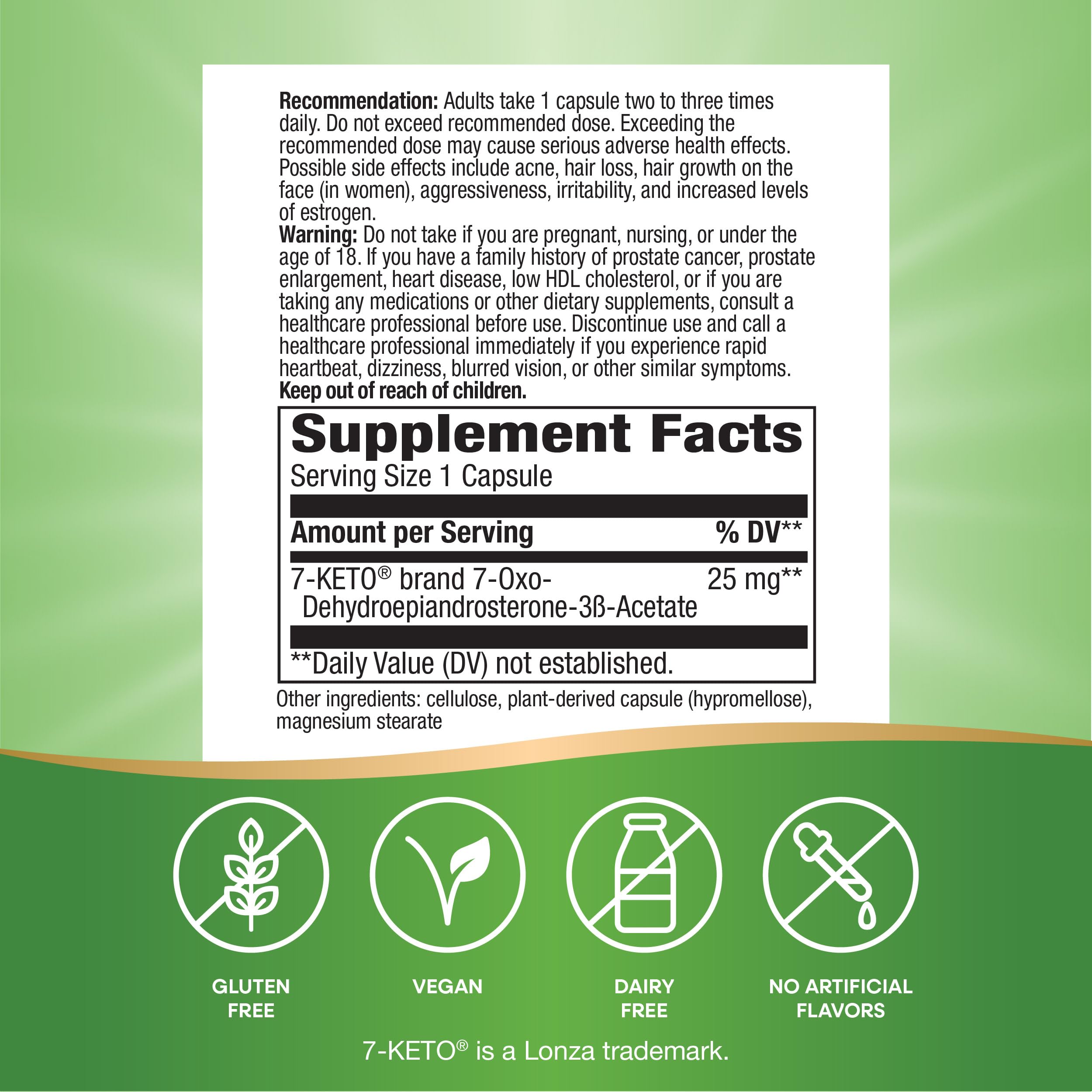 Nature's Way etiqueta con ingredientes claros para verificar alérgenos