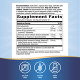 Nature's Way etiqueta con información nutricional y lista de ingredientes
