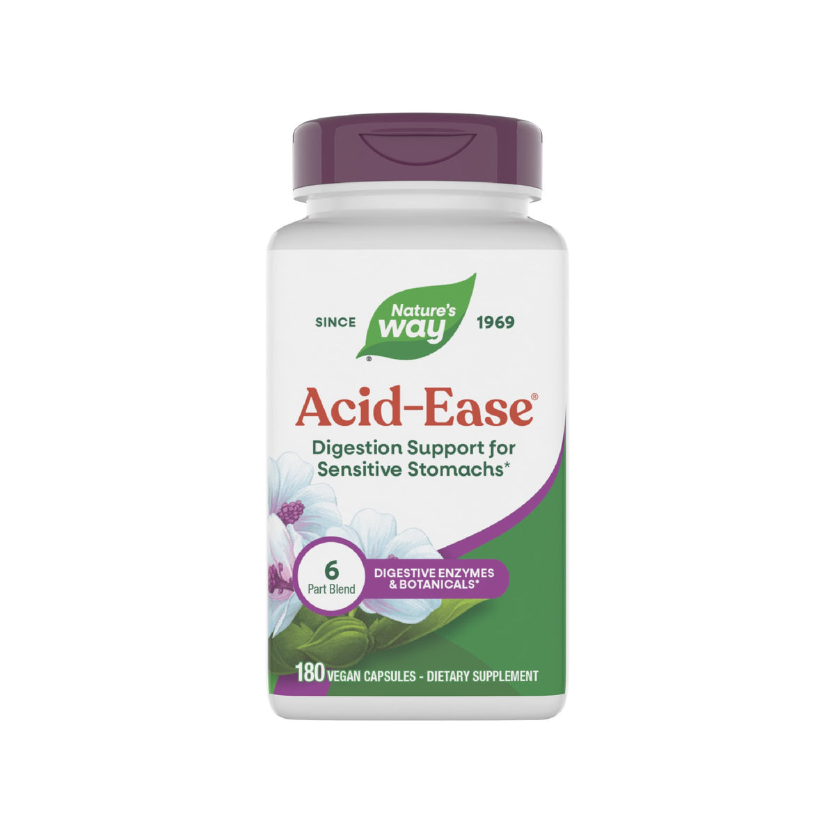 Nature's Way envase frontal mostrando el producto y beneficios digestivos
