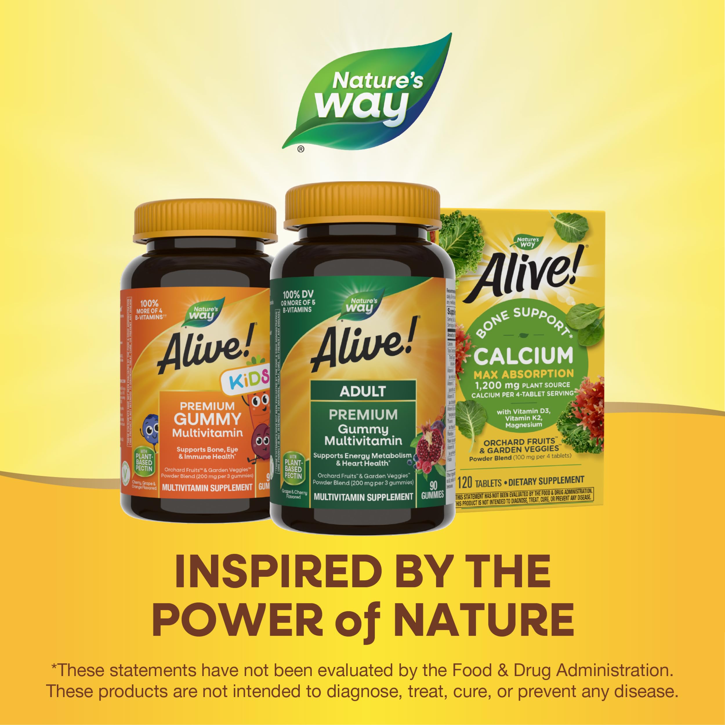 Nature's Way envase abierto mostrando gominolas listas para consumo diario