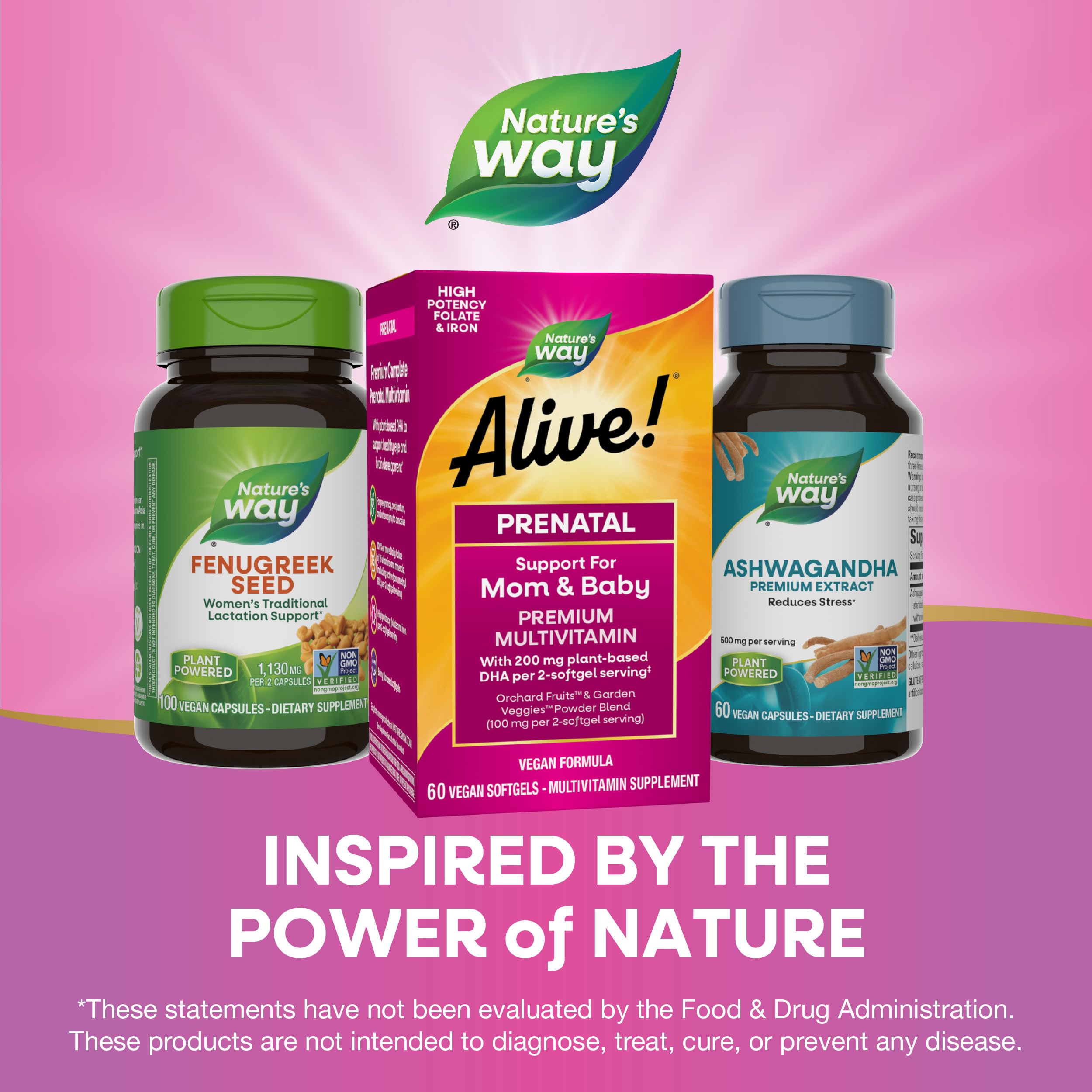 Nature's Way mujer embarazada en ambiente cotidiano muestra apoyo nutricional