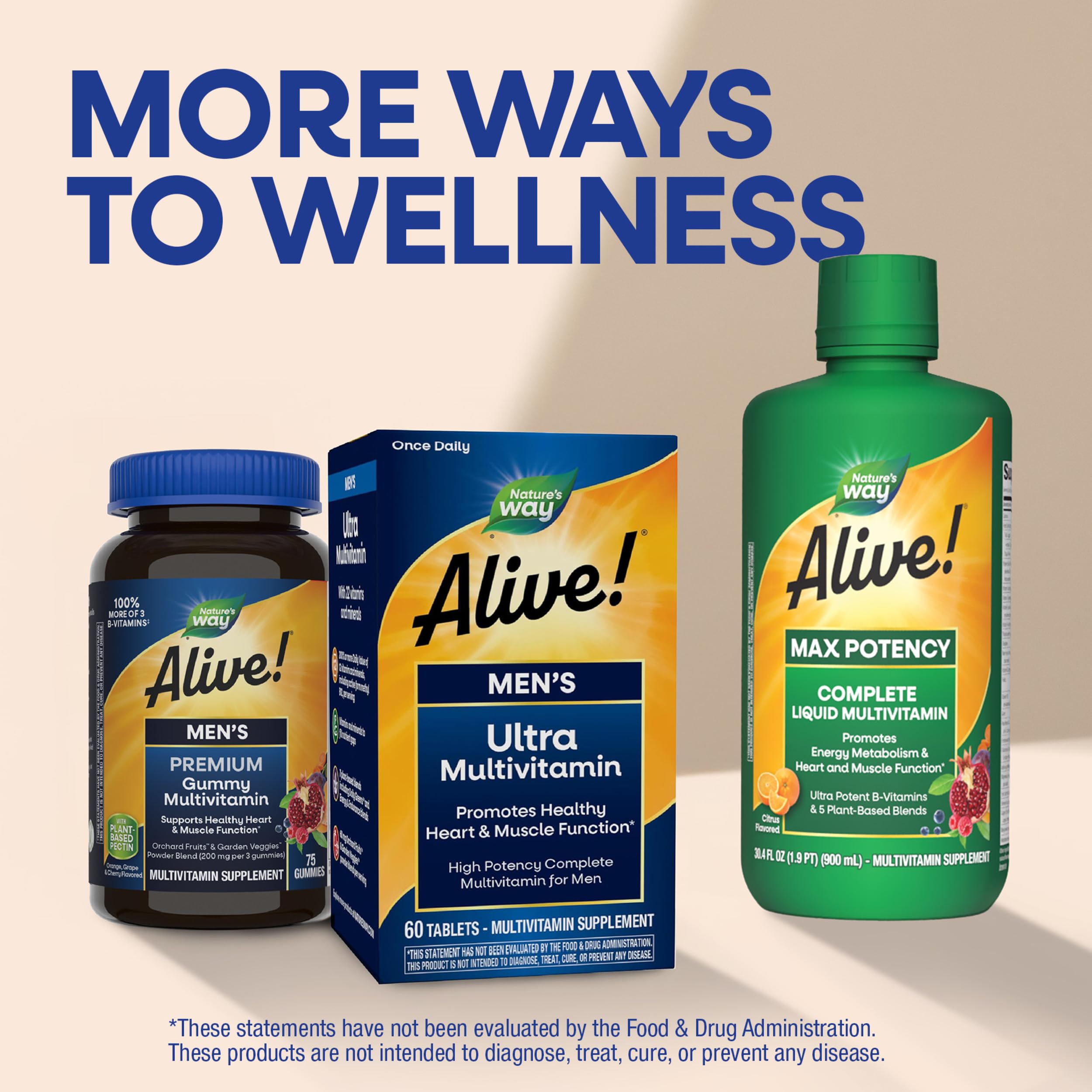Nature's Way estilo de vida deportivo con Alive! para apoyo en rutinas activas
