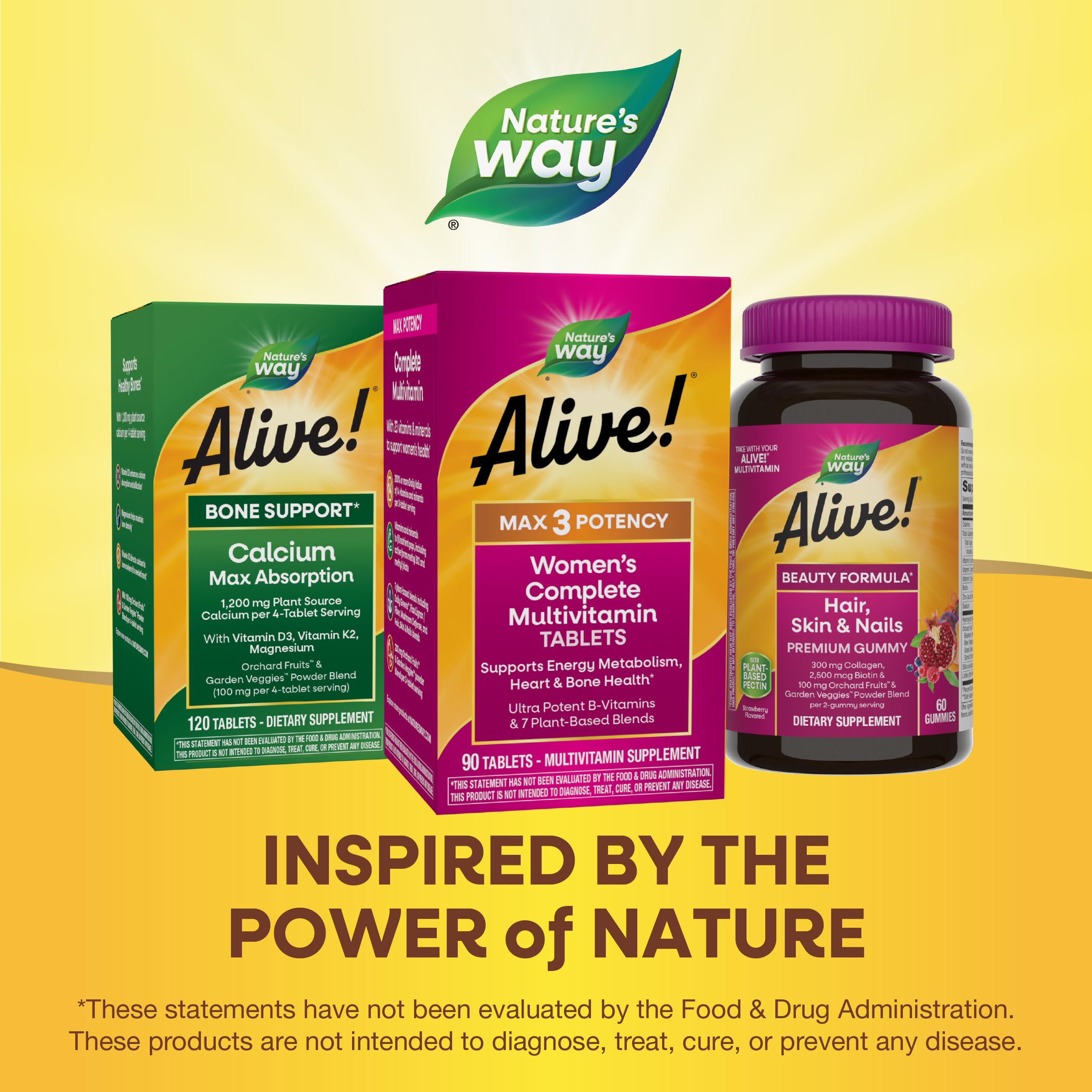 Nature's Way mujer activa estilo de vida apoyado por suplemento