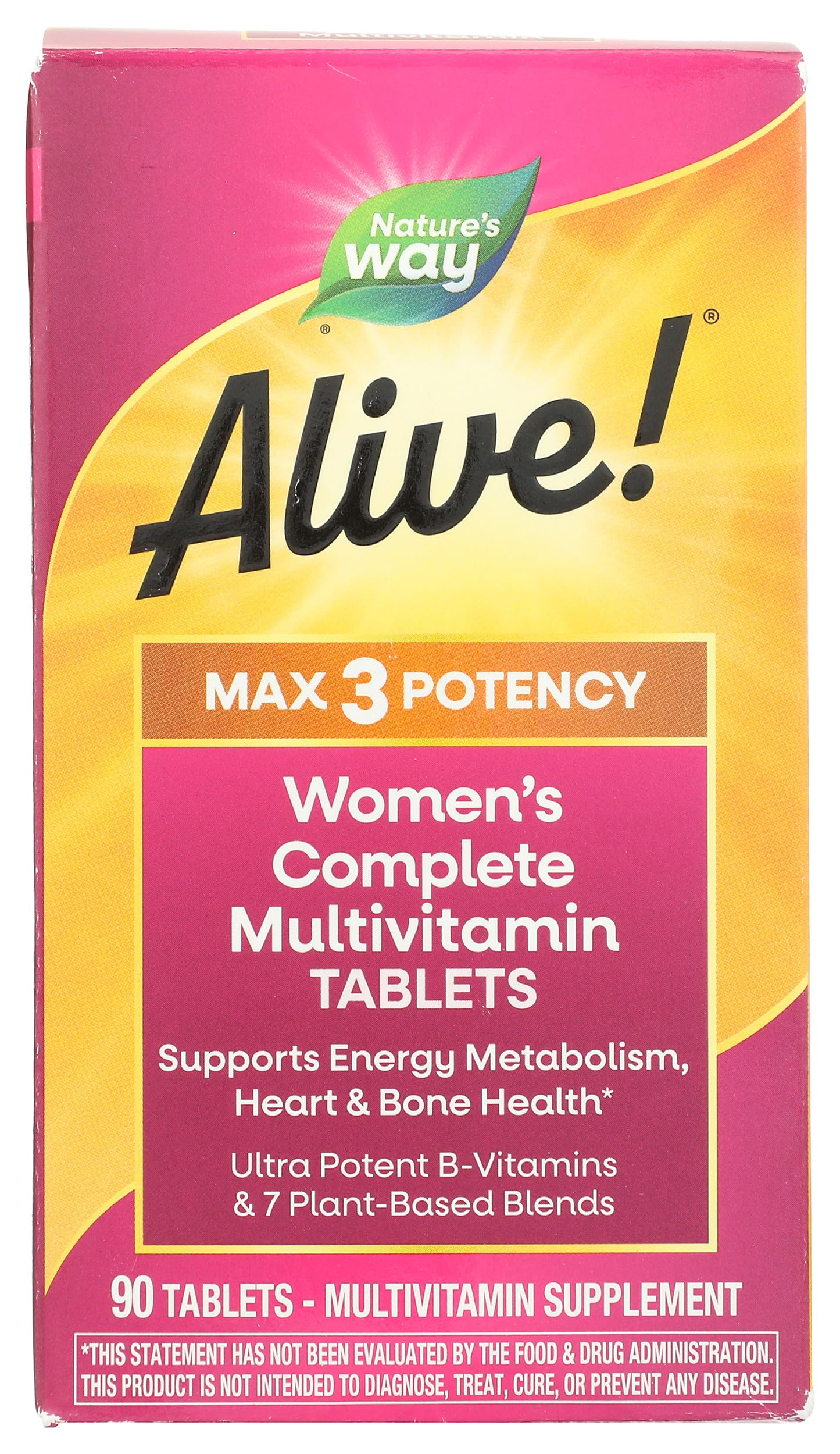 Nature's Way etiqueta nutricional ampliada mostrando ingredientes