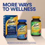 Nature's Way etiqueta nutricional destacando vitaminas y minerales clave