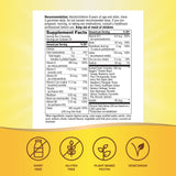 Nature's Way etiqueta con lista de vitaminas y minerales para transparencia