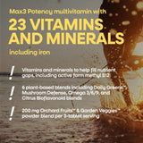 Nature's Way polvo Orchard Fruits & Garden Veggies Alive! Max3 mostrando blend vegetal