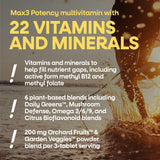 Nature's Way polvo Orchard Fruits & Garden Veggies mostrando textura y origen vegetal