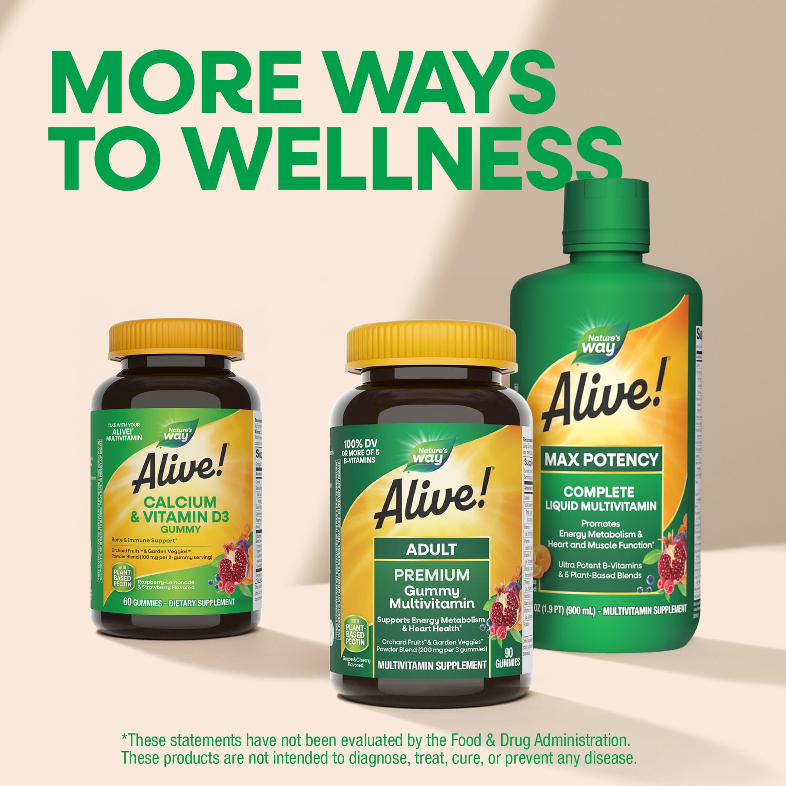 Nature's Way pack triple 60 ct, ahorro y suministro continuo