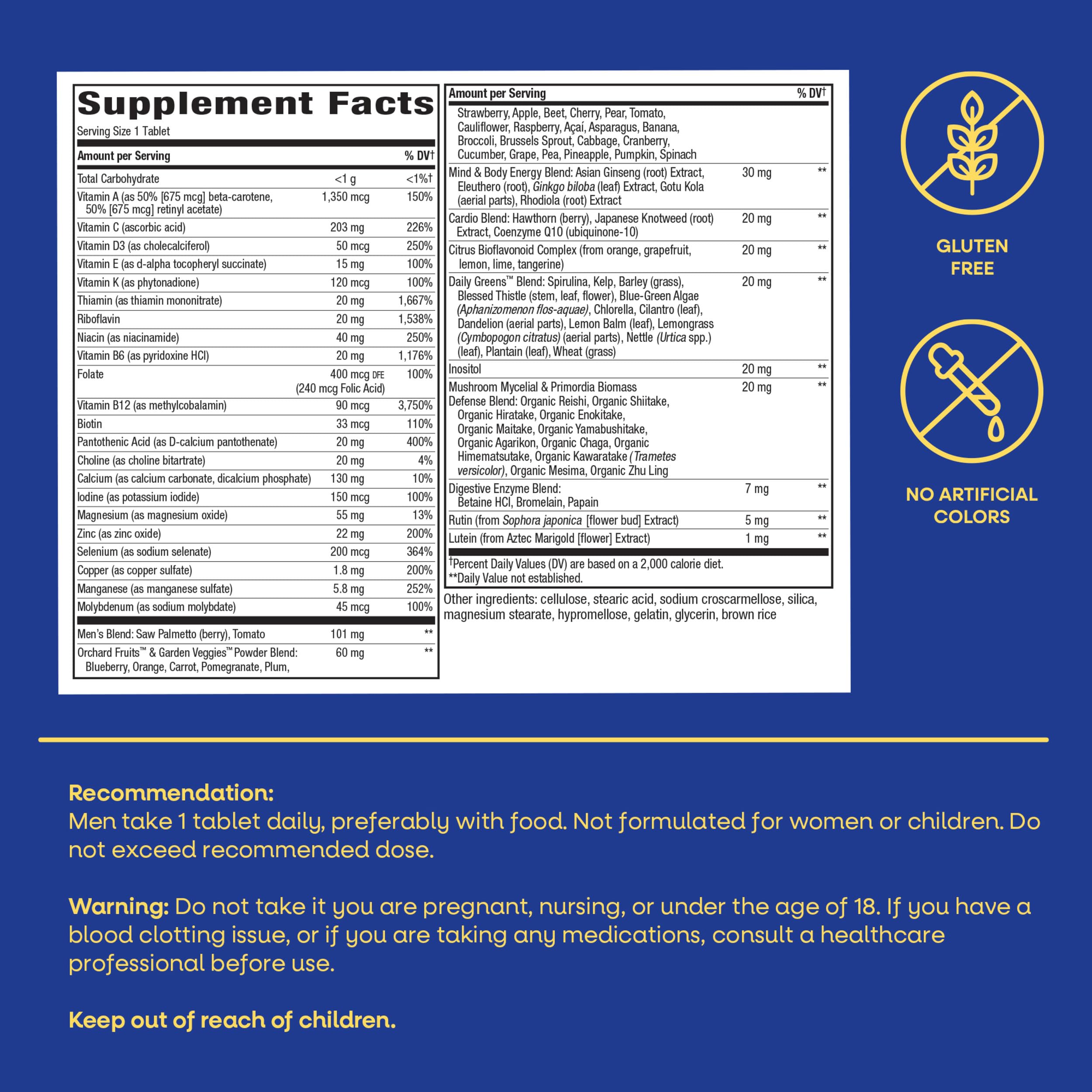 Nature's Way multivitamínico junto a desayuno para uso diario y absorción