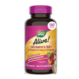 Nature's Way envase frontal mostrando multivitamínico para mujeres 50+ y beneficios