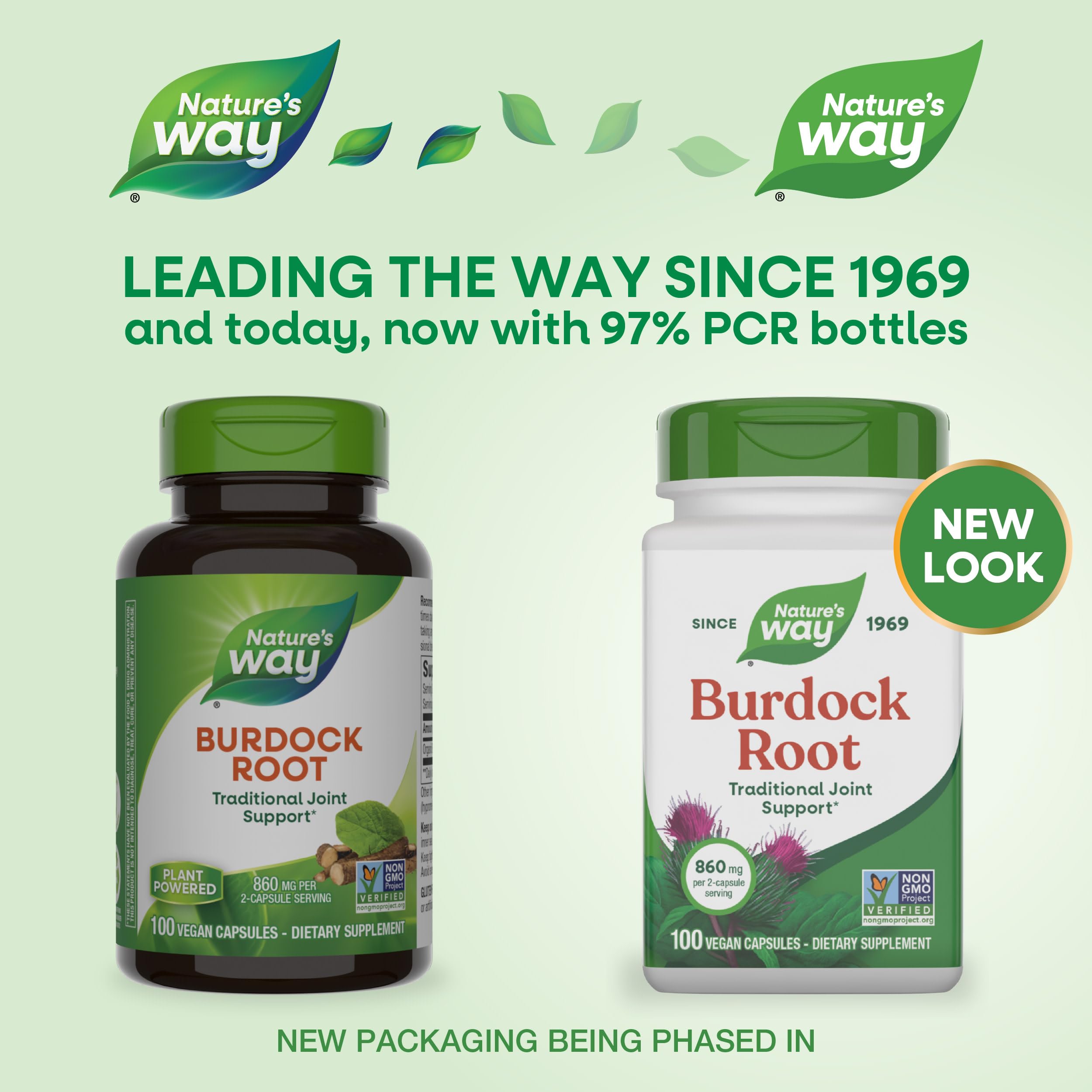 Nature's Way cápsulas veganas detalle mostrando forma y tamaño práctico