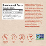 Nature's Way cápsulas veganas destacando certificado Non-GMO y formulación limpia